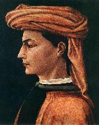 UCCELLO, Paolo Portrait of a Young Man wt oil painting